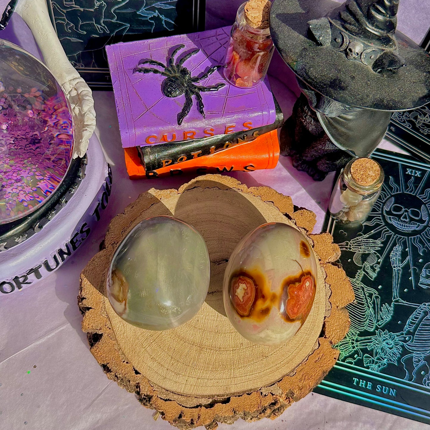 polychrome jasper palm stones ~ intuitively chosen