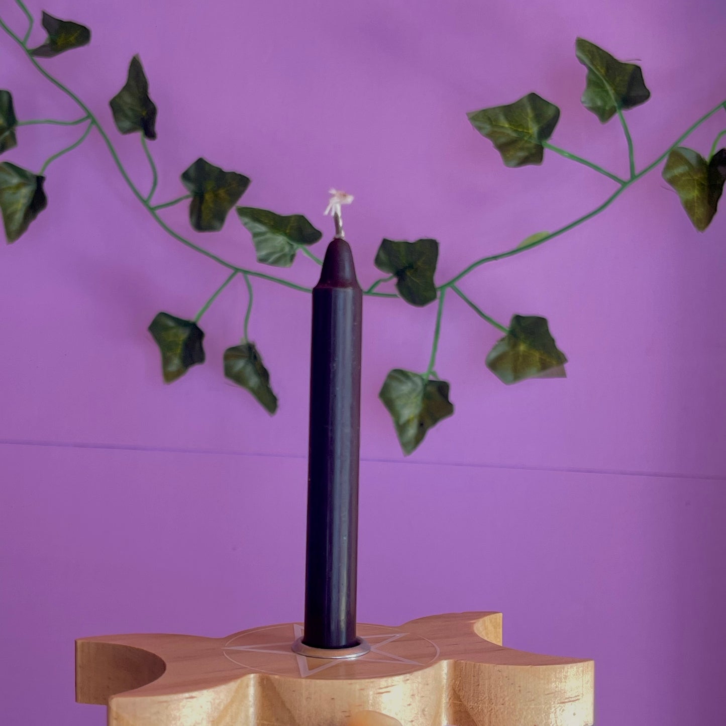 tripe moon spell candle holder