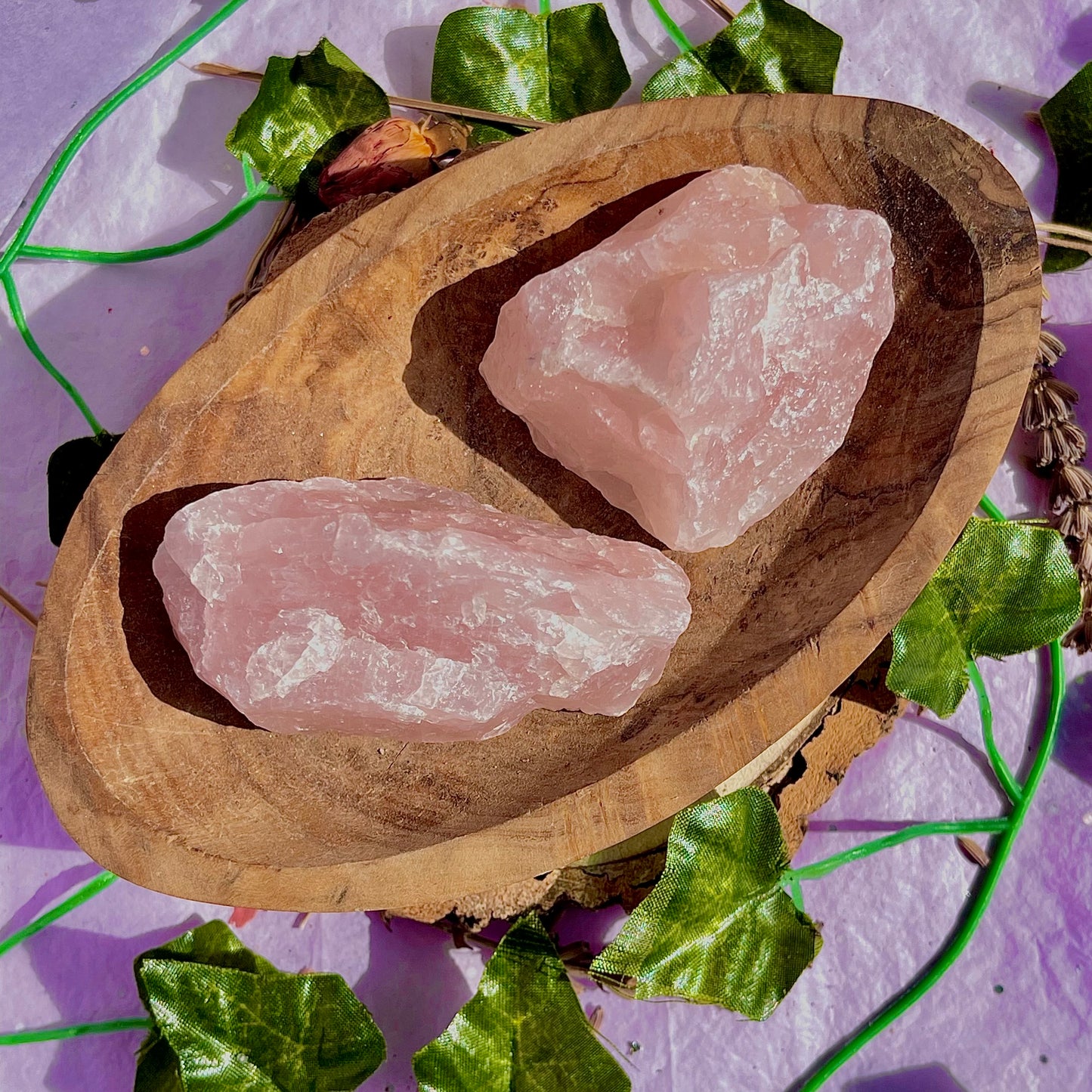 raw/rough rose quartz