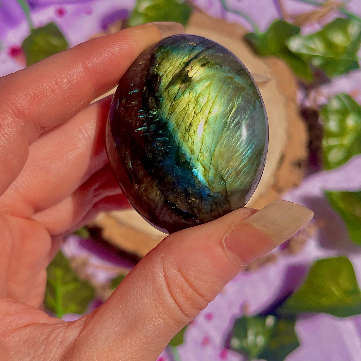 labradorite palm stone ~ intuitively chosen