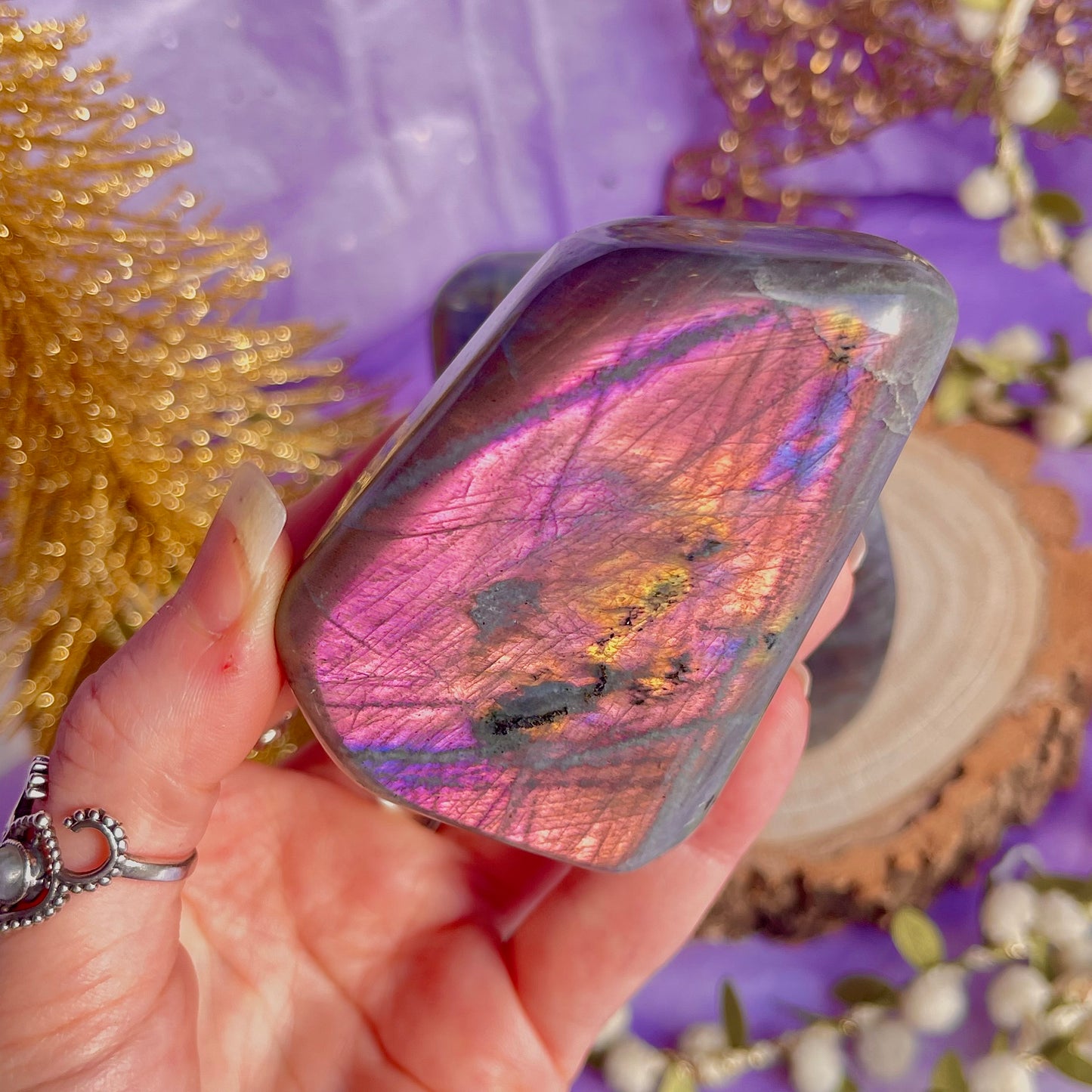 labradorite freeform sunset flash ~ intuitively chosen