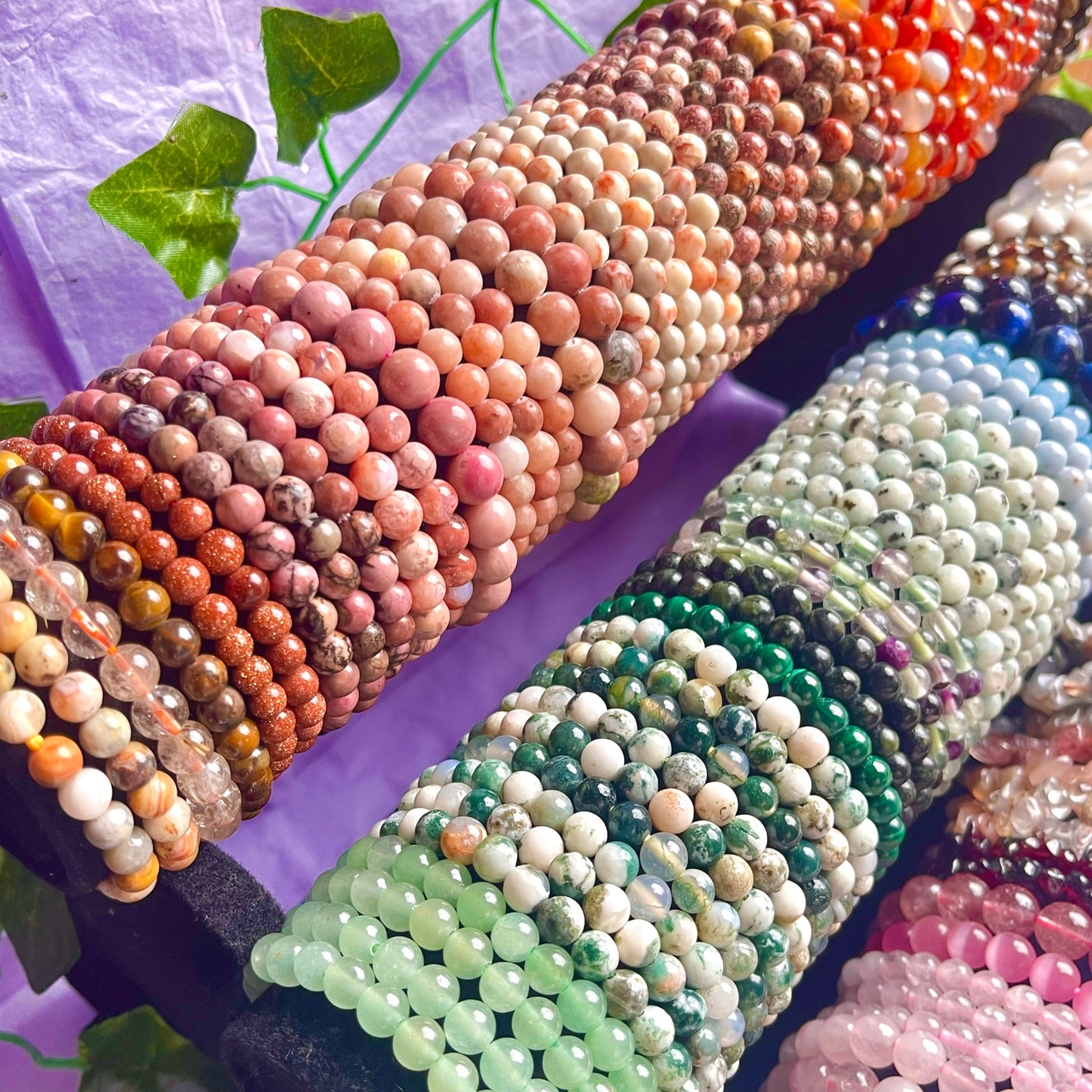 crystal bracelets (beaded & chip)