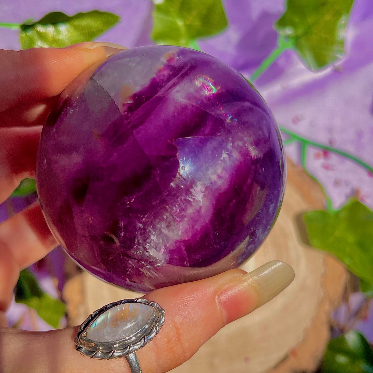 rainbow fluorite sphere B