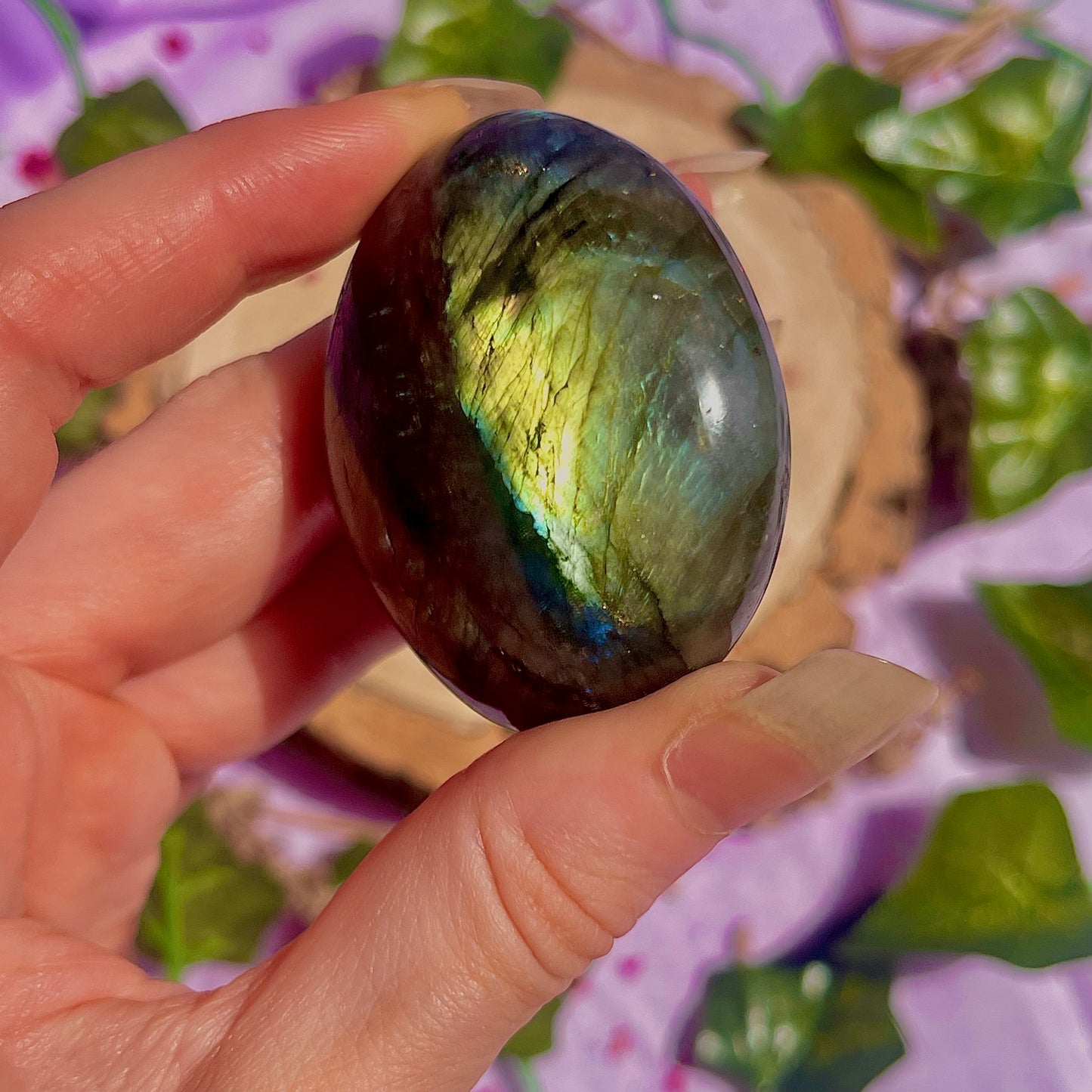 labradorite palm stone ~ intuitively chosen