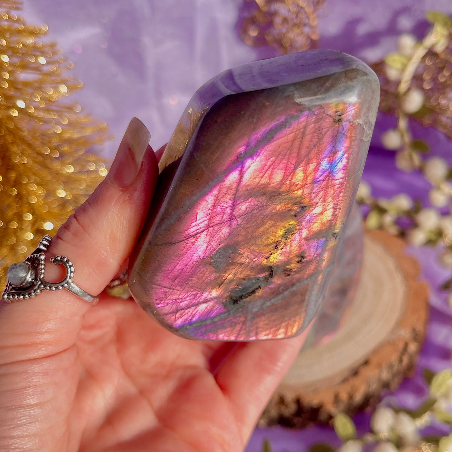labradorite freeform sunset flash ~ intuitively chosen