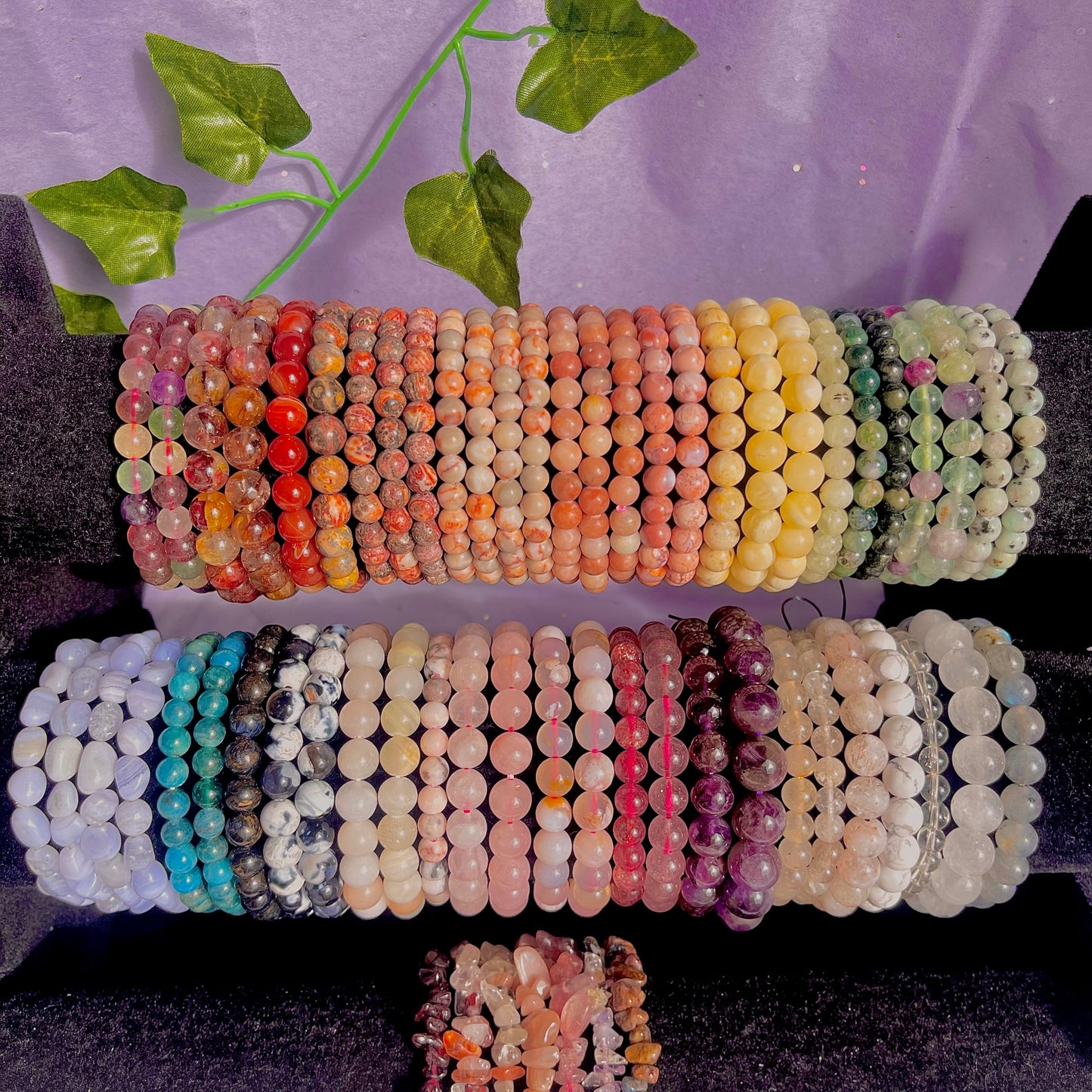 crystal bracelets (beaded & chip)