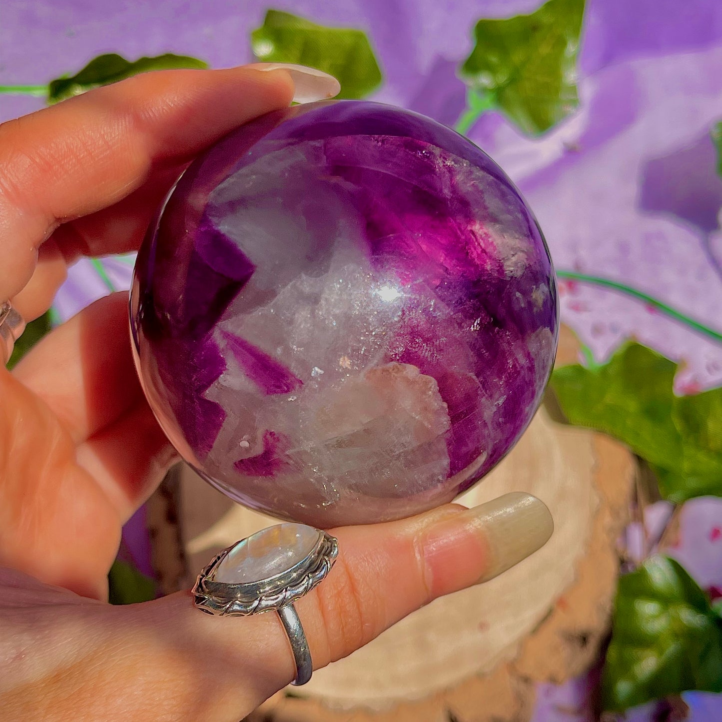 rainbow fluorite sphere B
