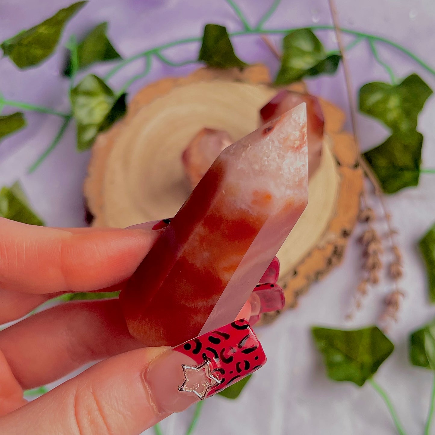 carnelian & flower agate towers ~ choose your own