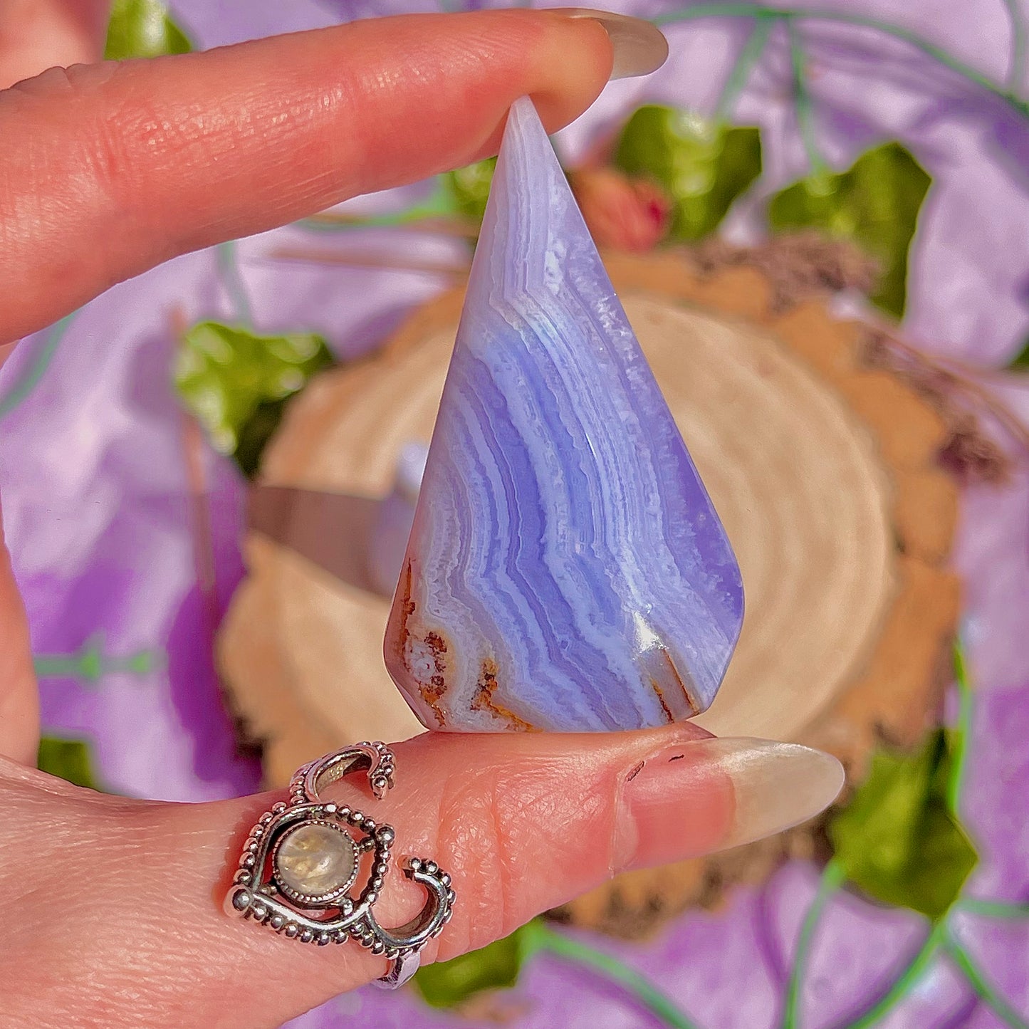 blue lace agate water drop ~ intuitively chosen