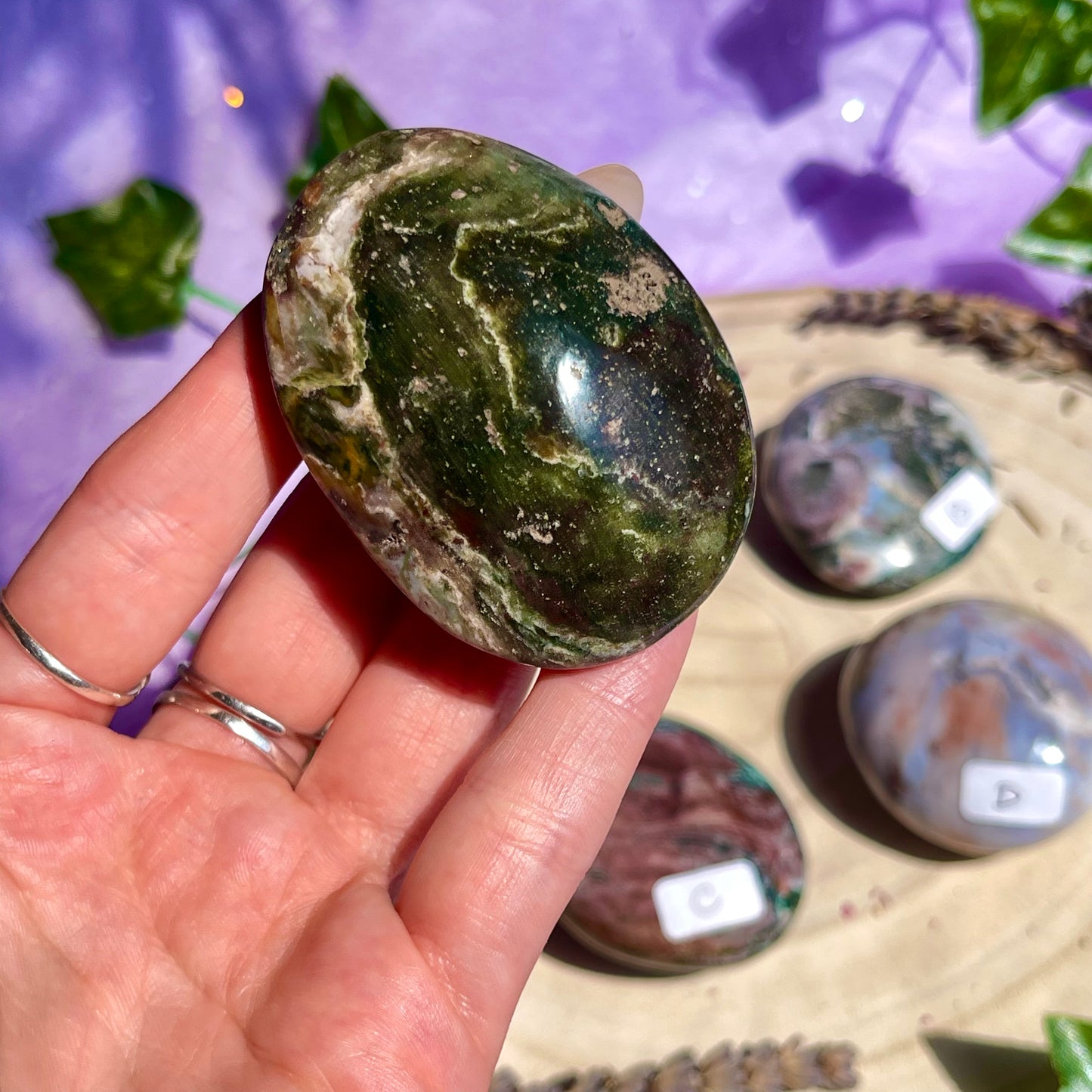 sea jasper palm stone - choose your own