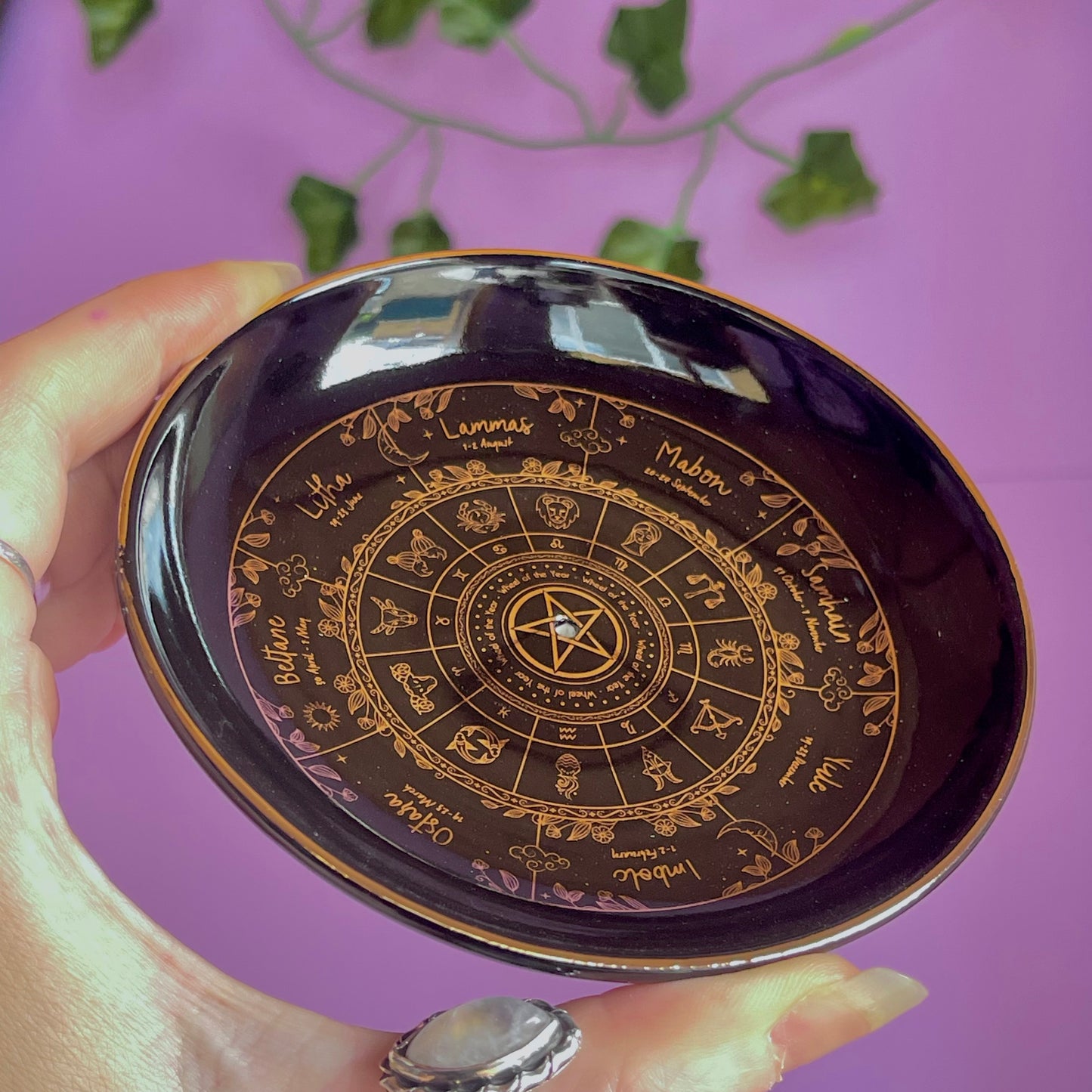 wheel of the year incense holder