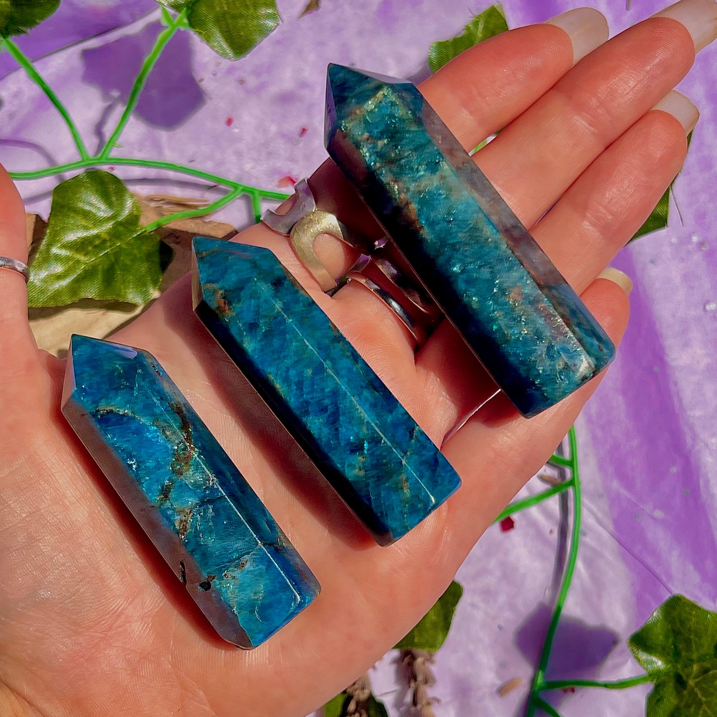 blue apatite towers ~ intuitively chosen