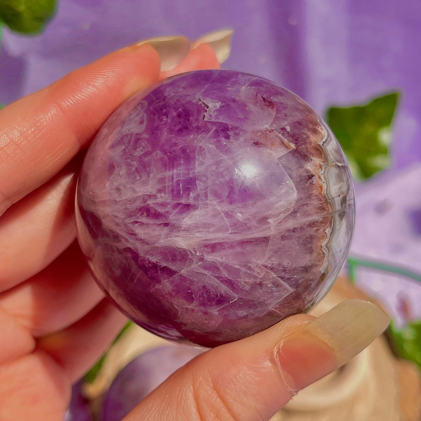 crazy lace agate & amethyst spheres ~ intuitively chosen