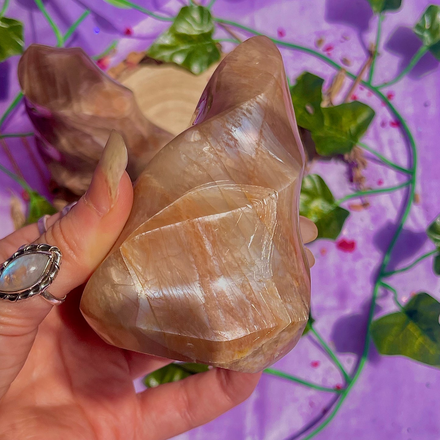 moonstone flame carving ~ intuitively chosen