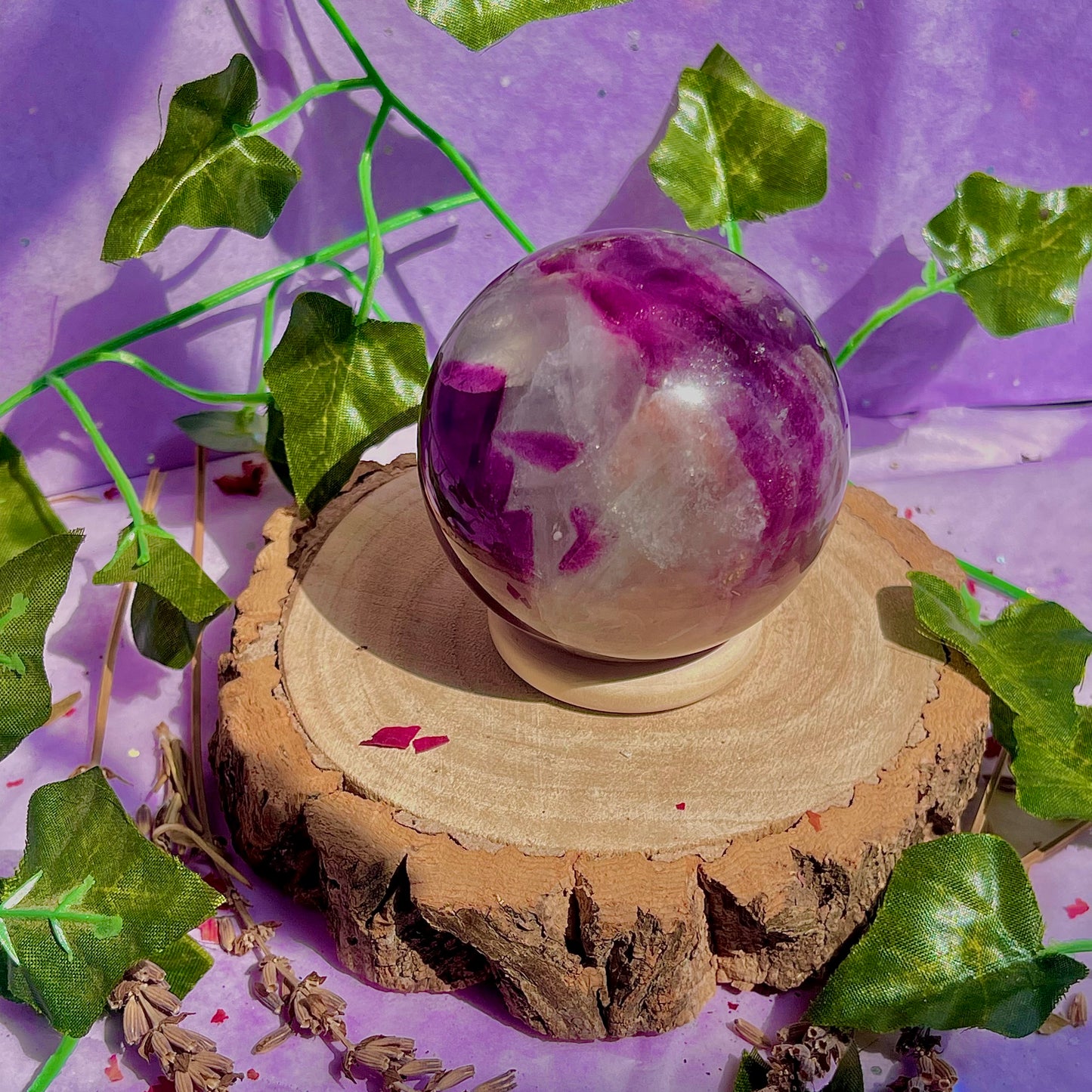 rainbow fluorite sphere B