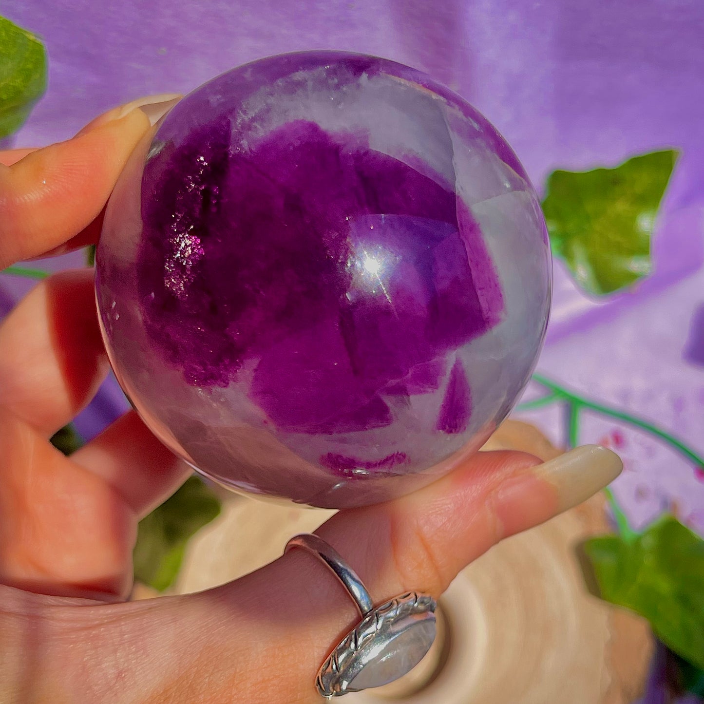 rainbow fluorite sphere B