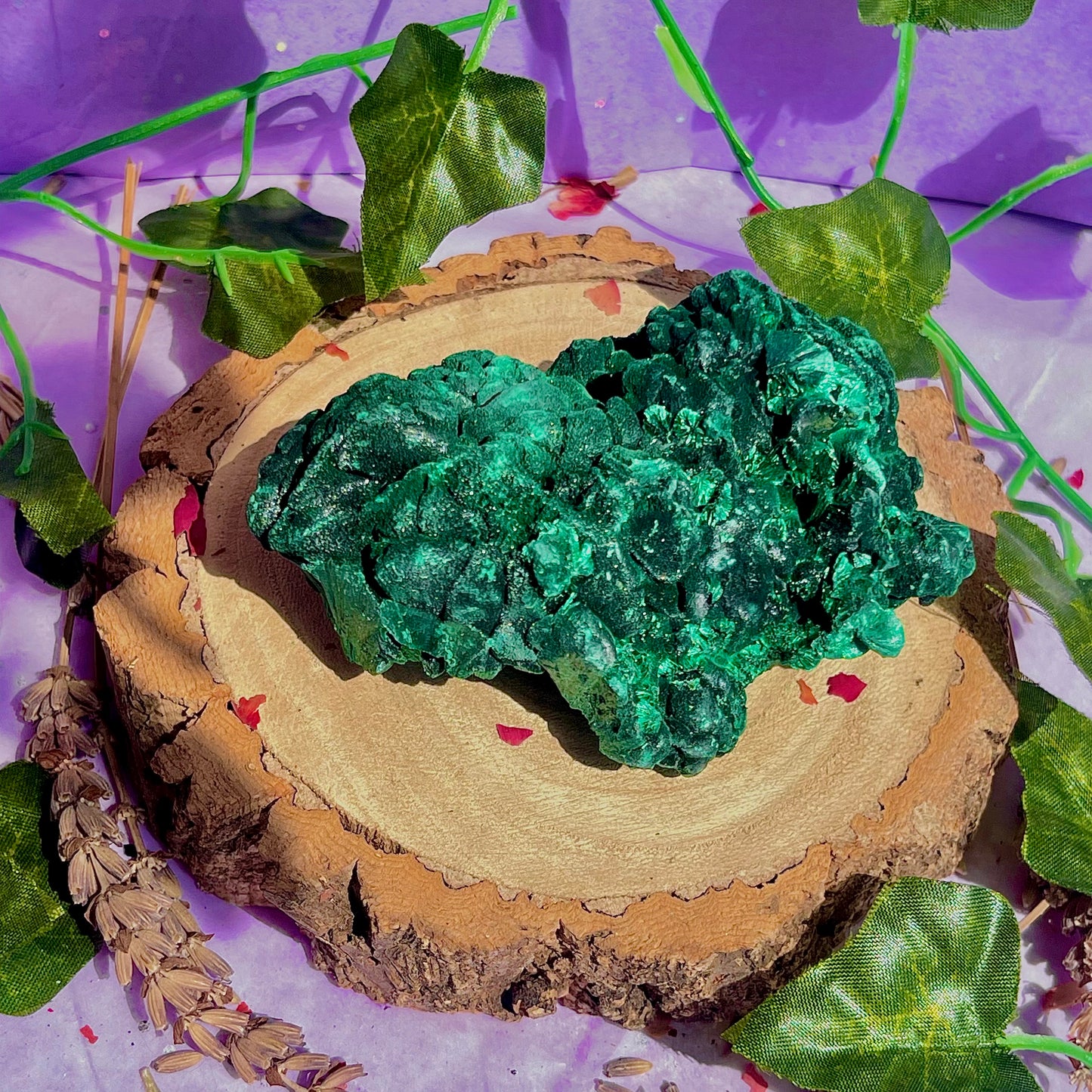 fibrous malachite specimen A (3-4inch)