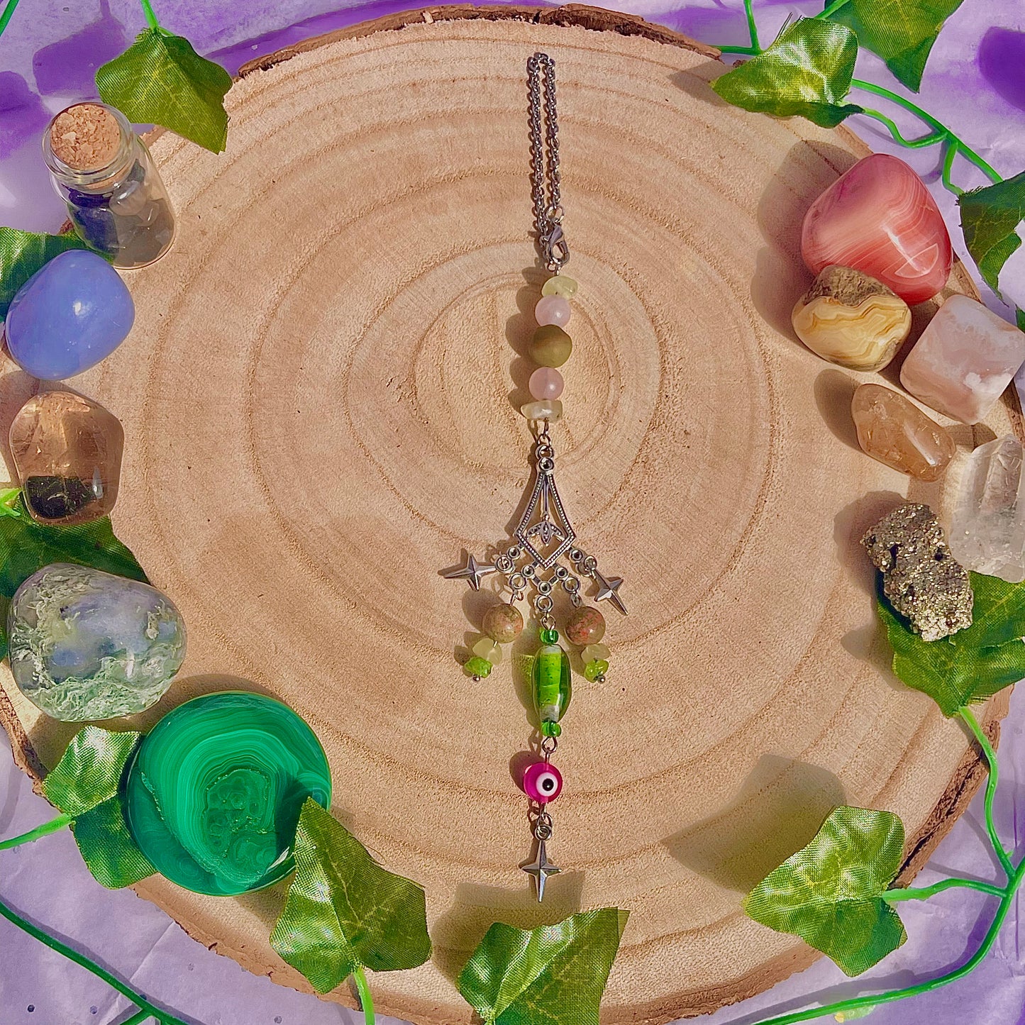 tulip field car charm