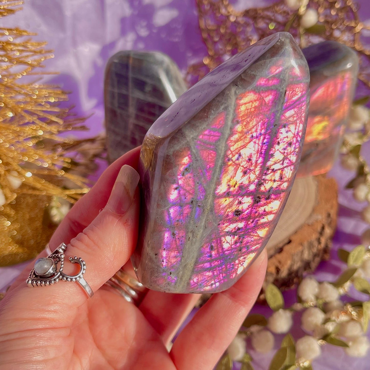 labradorite freeform sunset flash ~ intuitively chosen