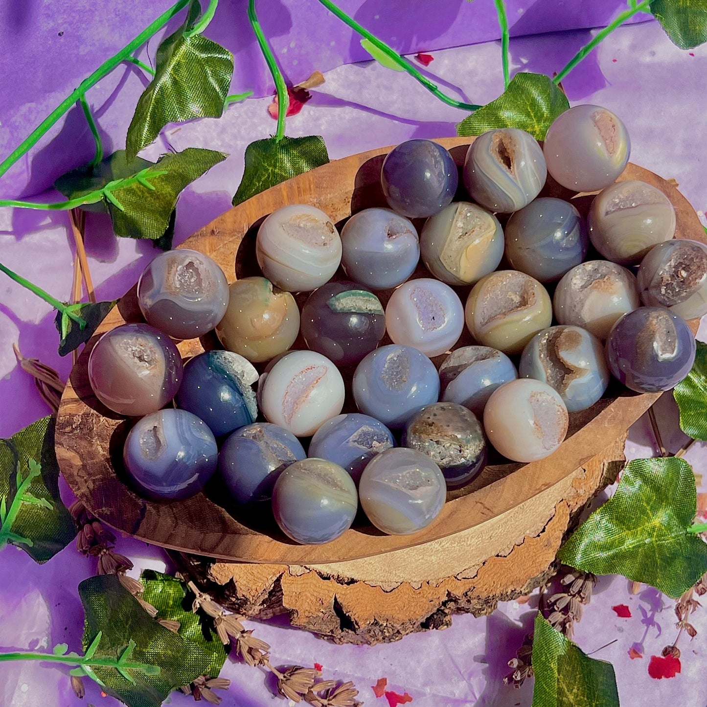 druzy agate mini spheres