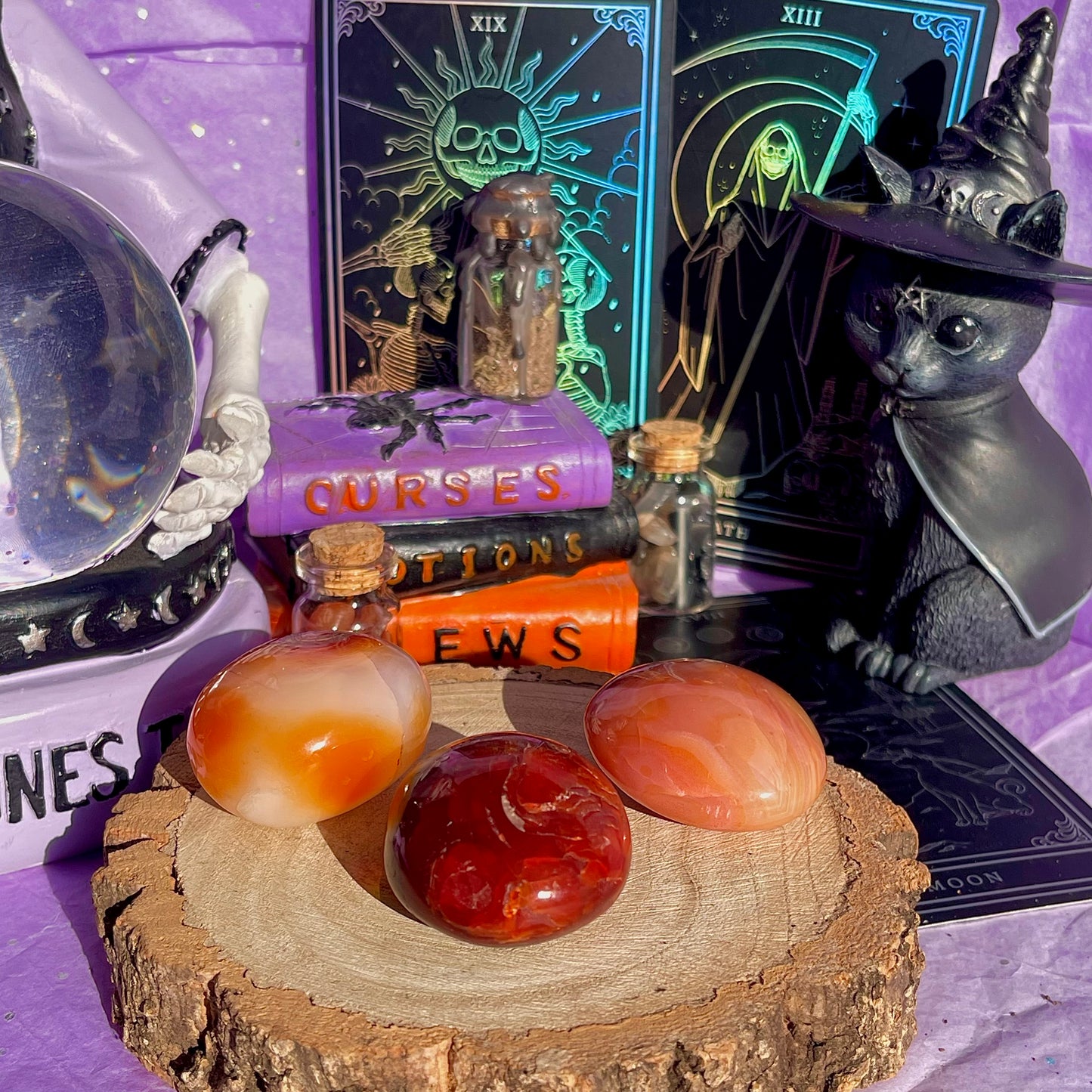 carnelian small palm stones ~ intuitively chosen