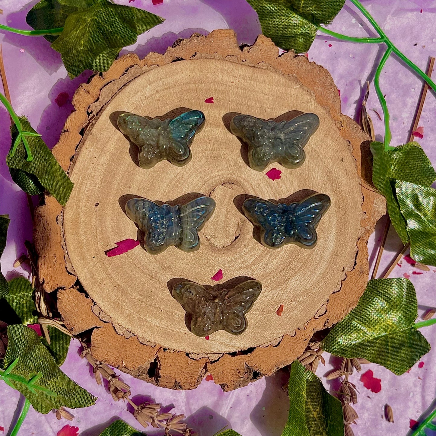 labradorite butterfly carvings ~ intuitively chosen