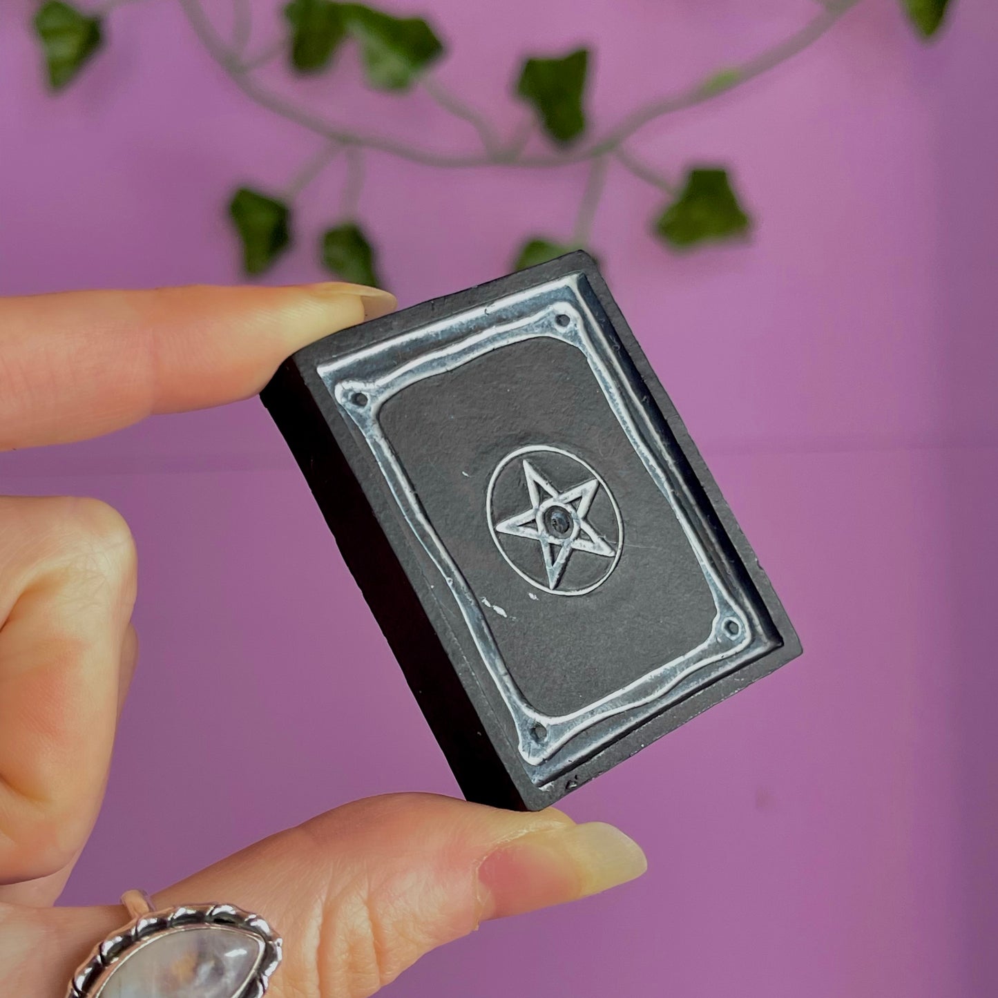 pentagram spell book incense holder