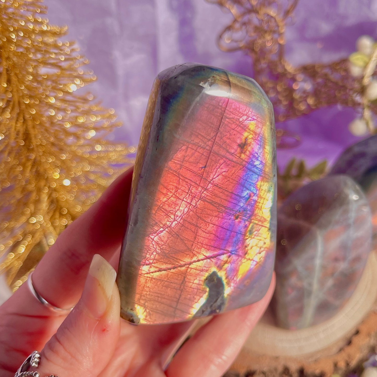 labradorite freeform sunset flash ~ intuitively chosen