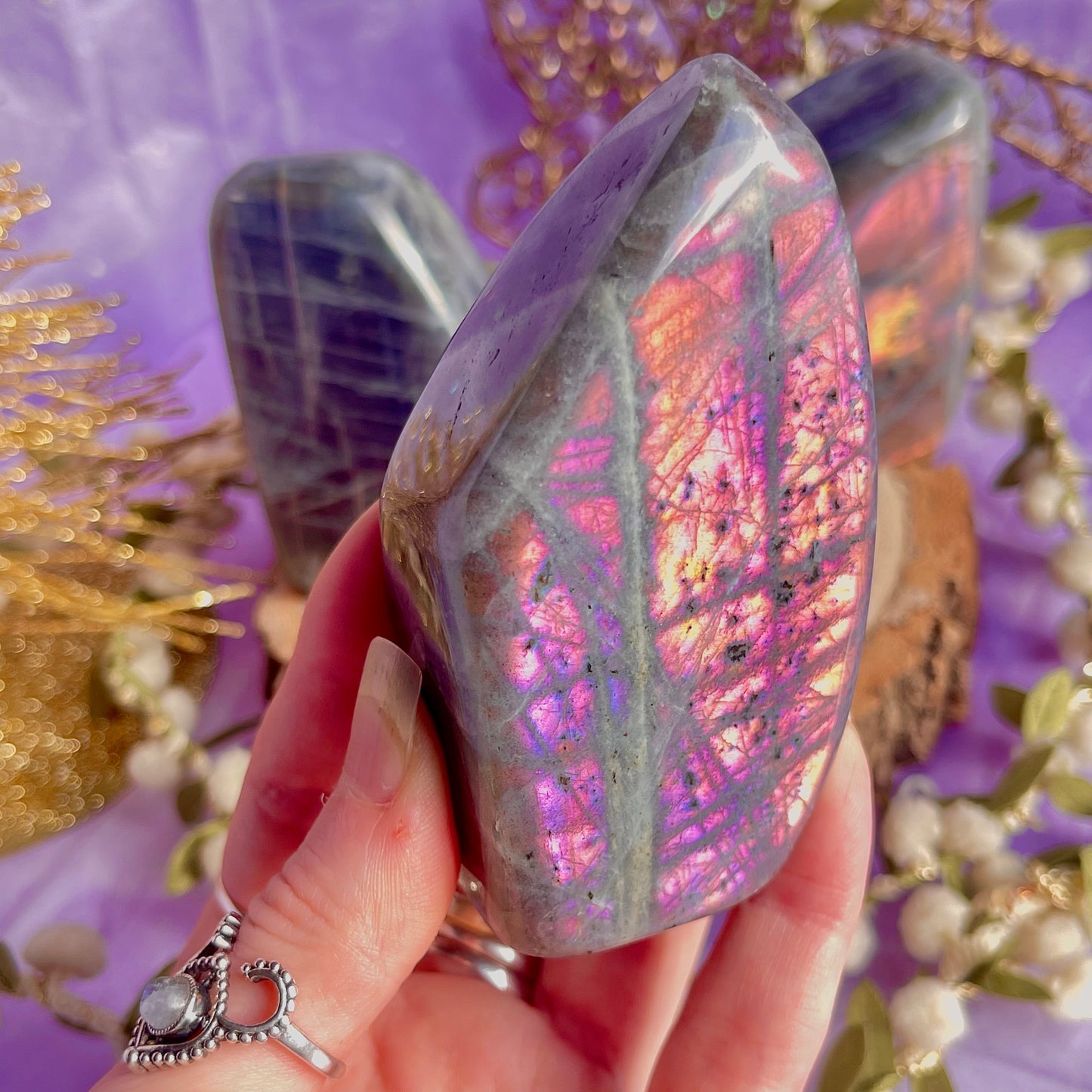 labradorite freeform sunset flash ~ intuitively chosen