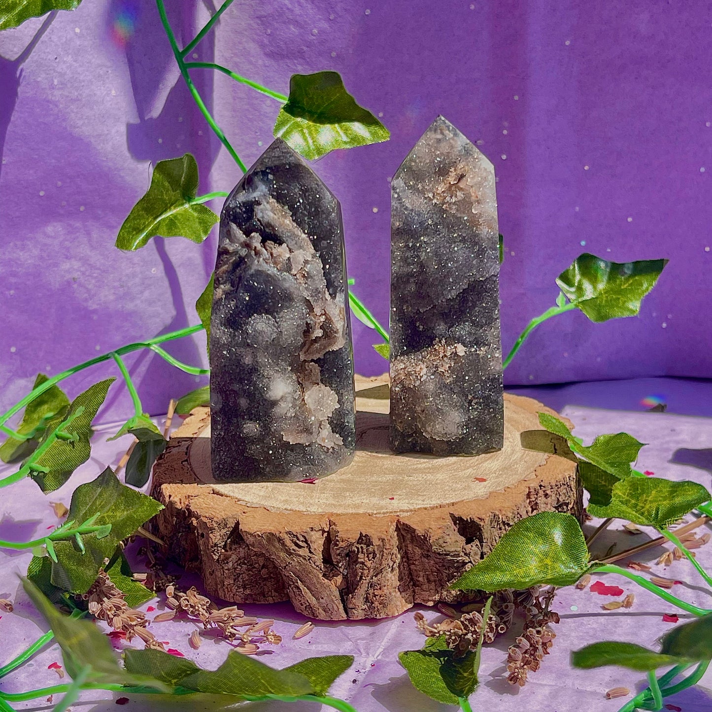 sphalerite druzy towers ~ intuitively chosen