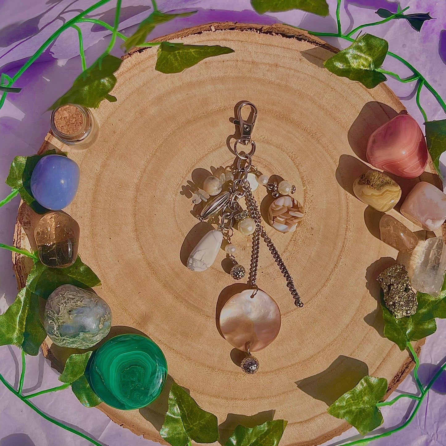 shell bag charm / key ring