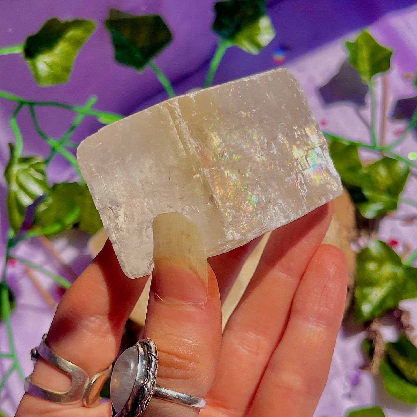 optical golden calcite natural rhombohedrons ~ medium