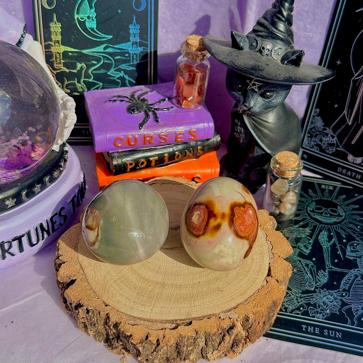 polychrome jasper palm stones ~ intuitively chosen