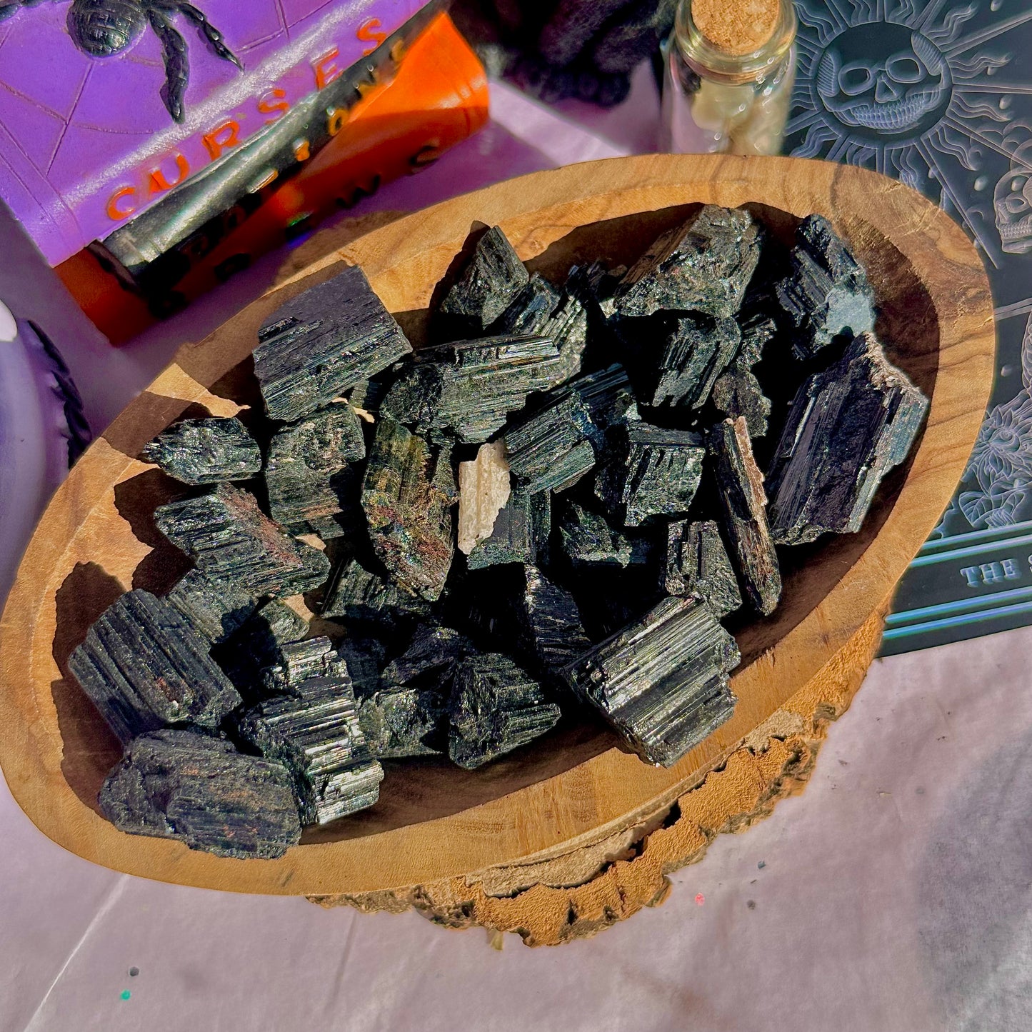 raw/rough black tourmaline mini