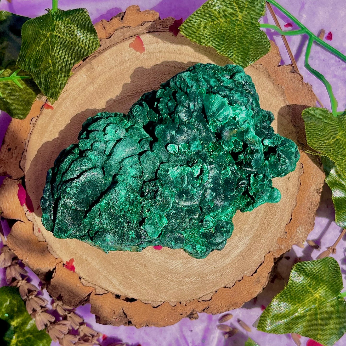 fibrous malachite specimen A (3-4inch)