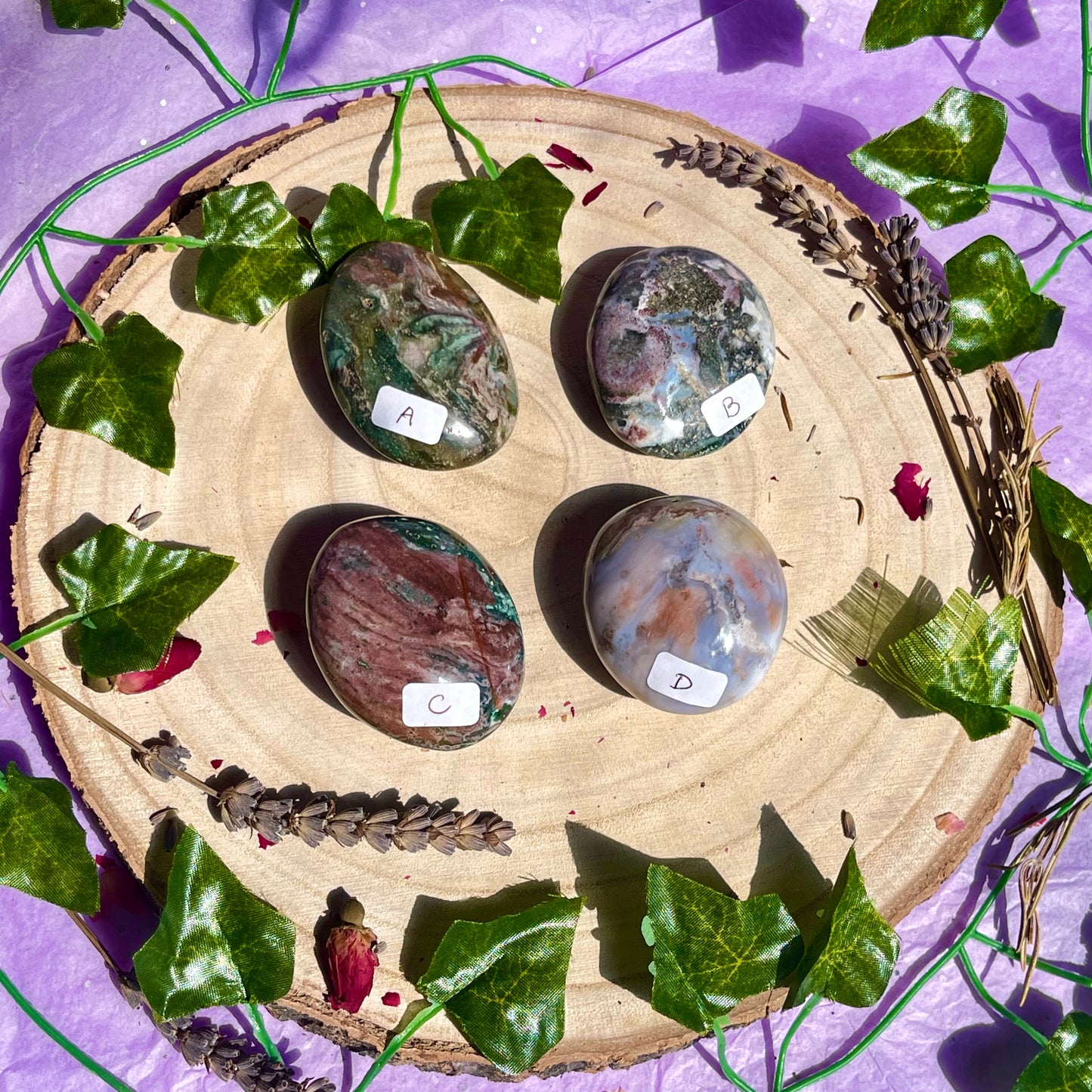 sea jasper palm stone - choose your own