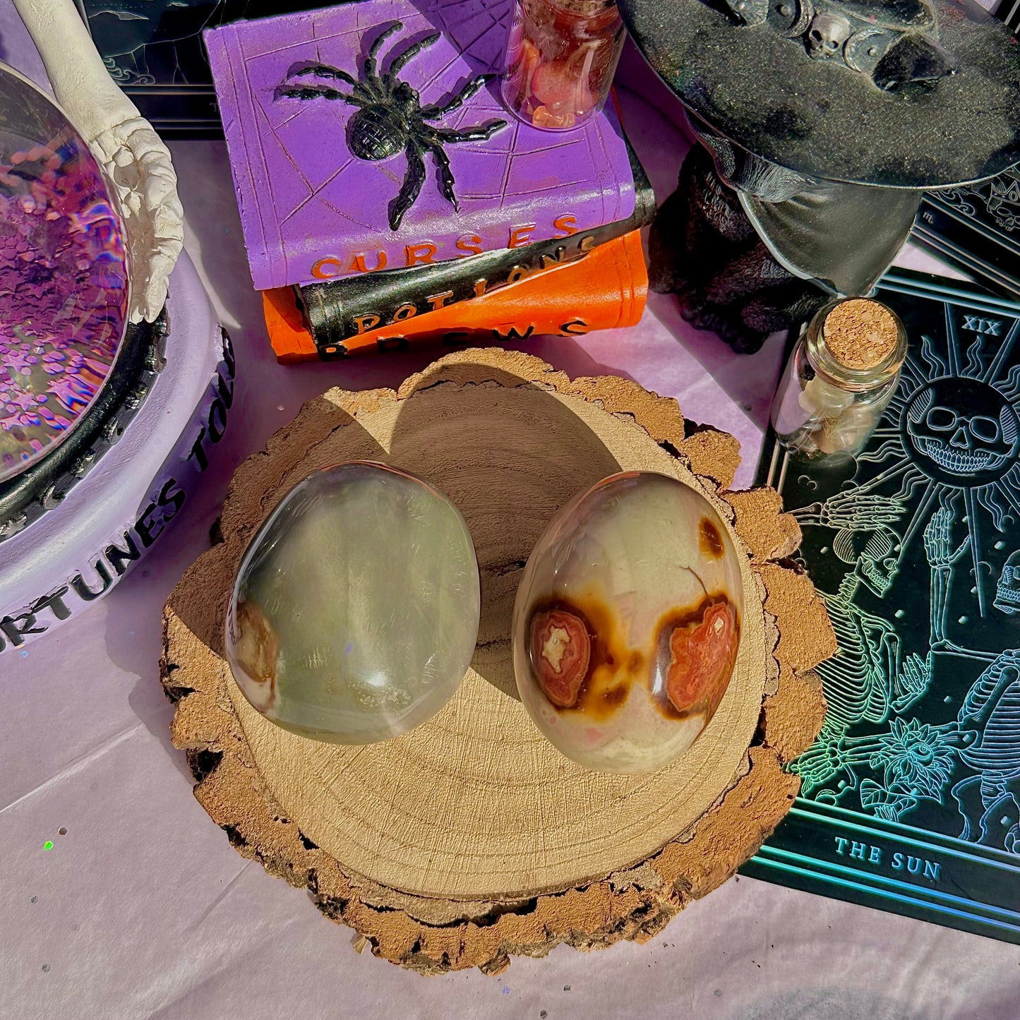 polychrome jasper palm stones ~ intuitively chosen