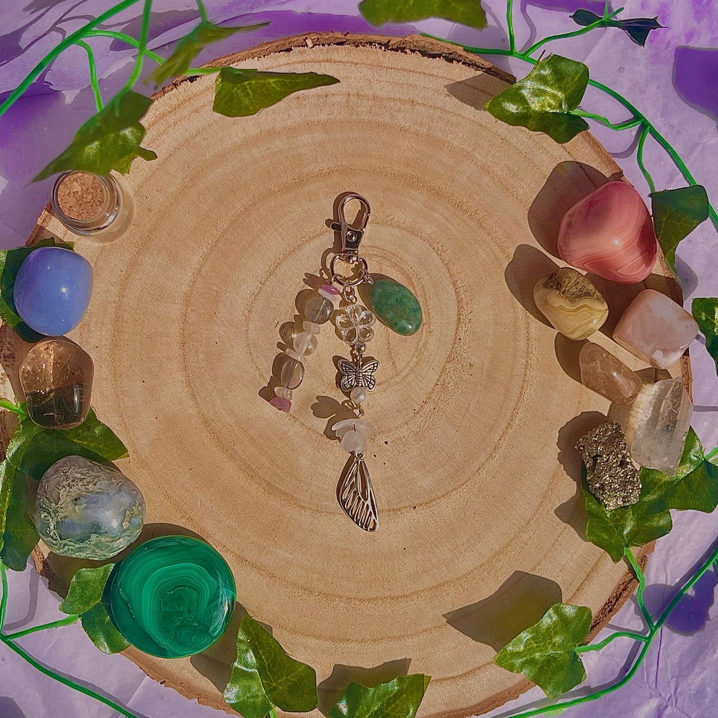 butterfly bag charm / key ring