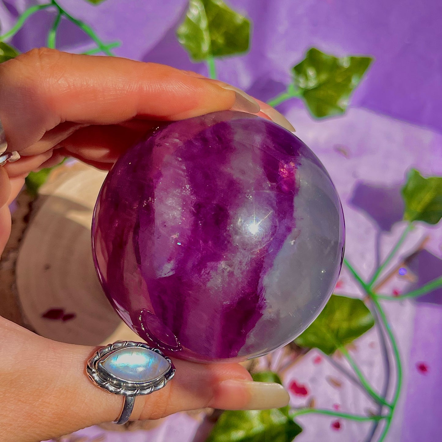 rainbow fluorite sphere A