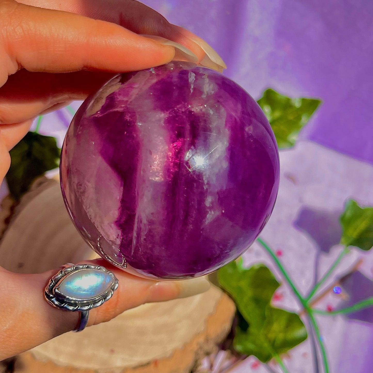 rainbow fluorite sphere A