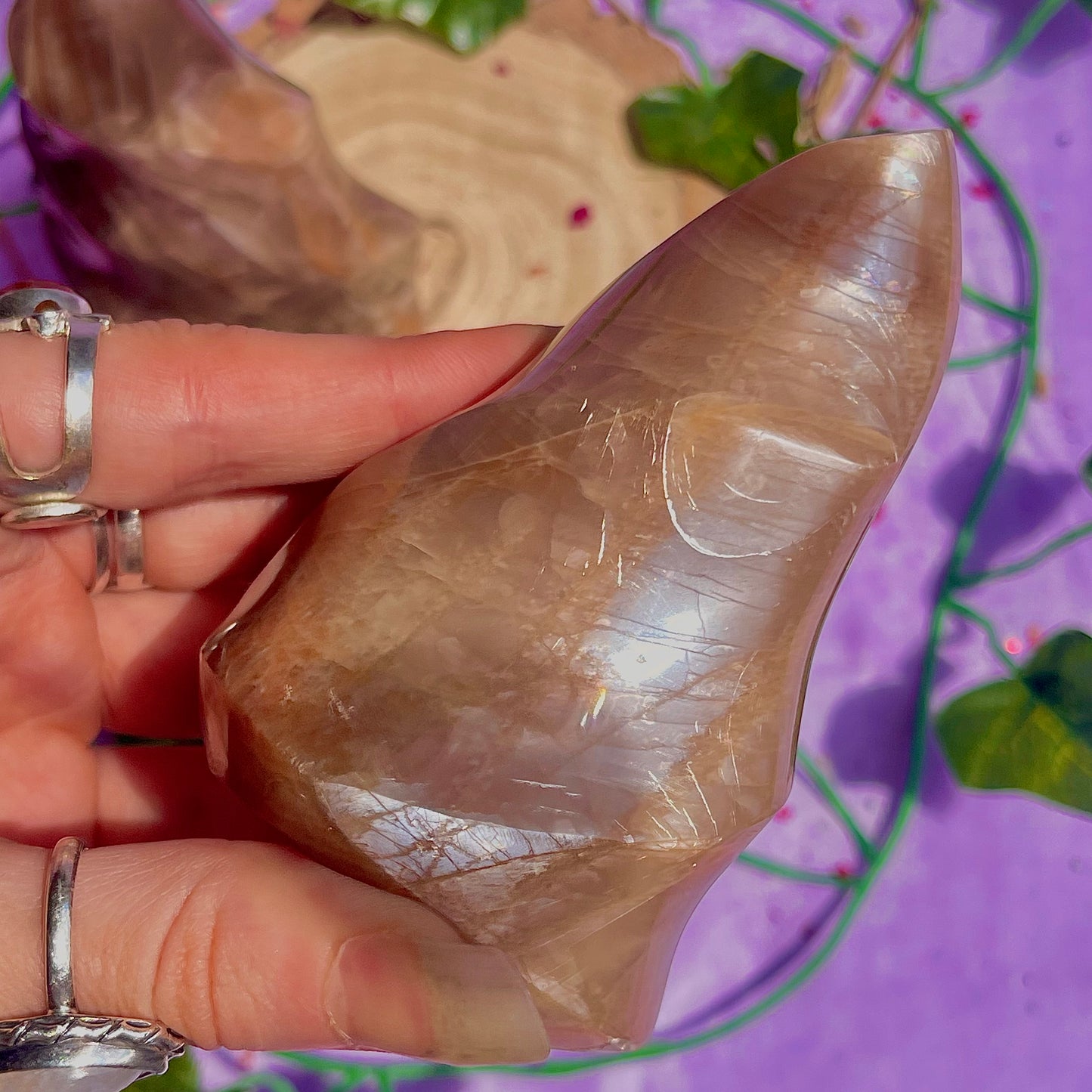moonstone flame carving ~ intuitively chosen