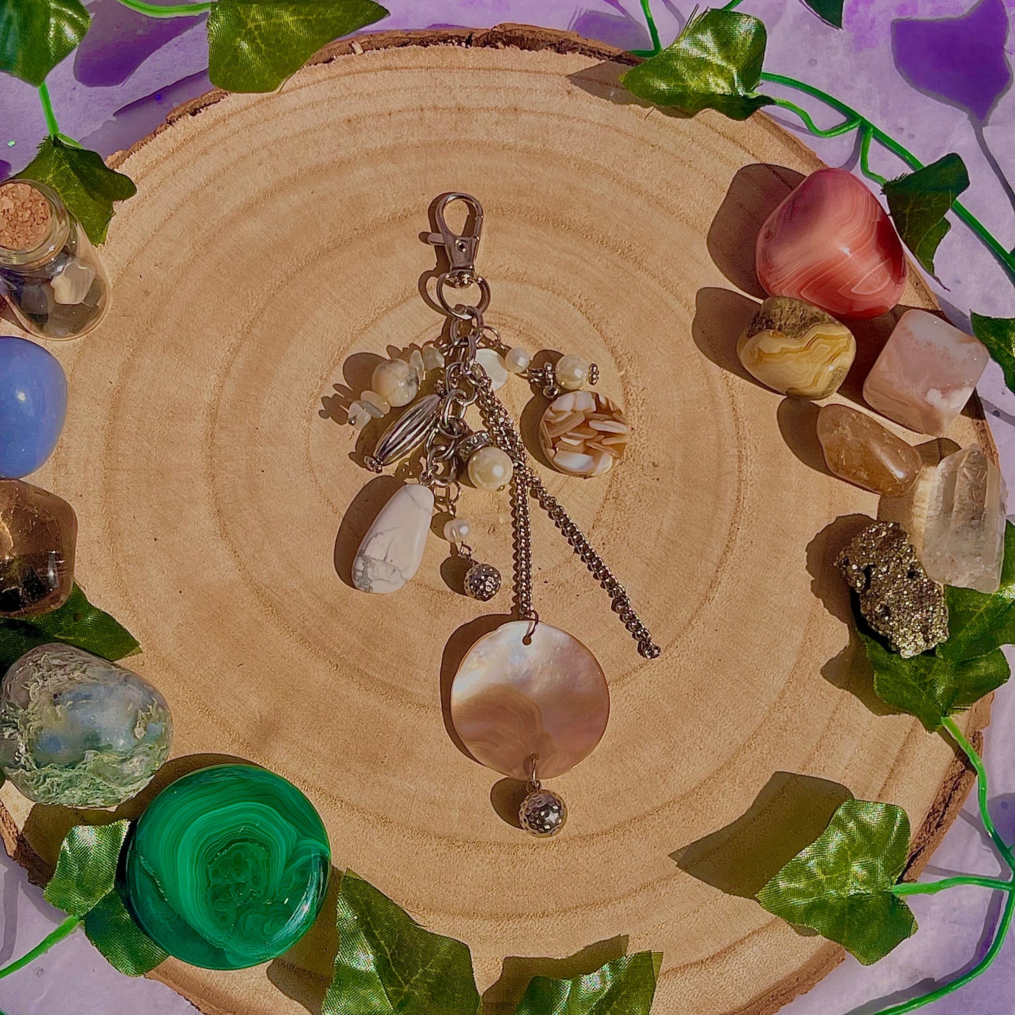 shell bag charm / key ring
