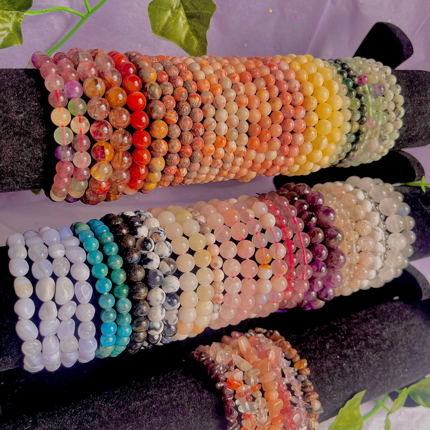 crystal bracelets (beaded & chip)