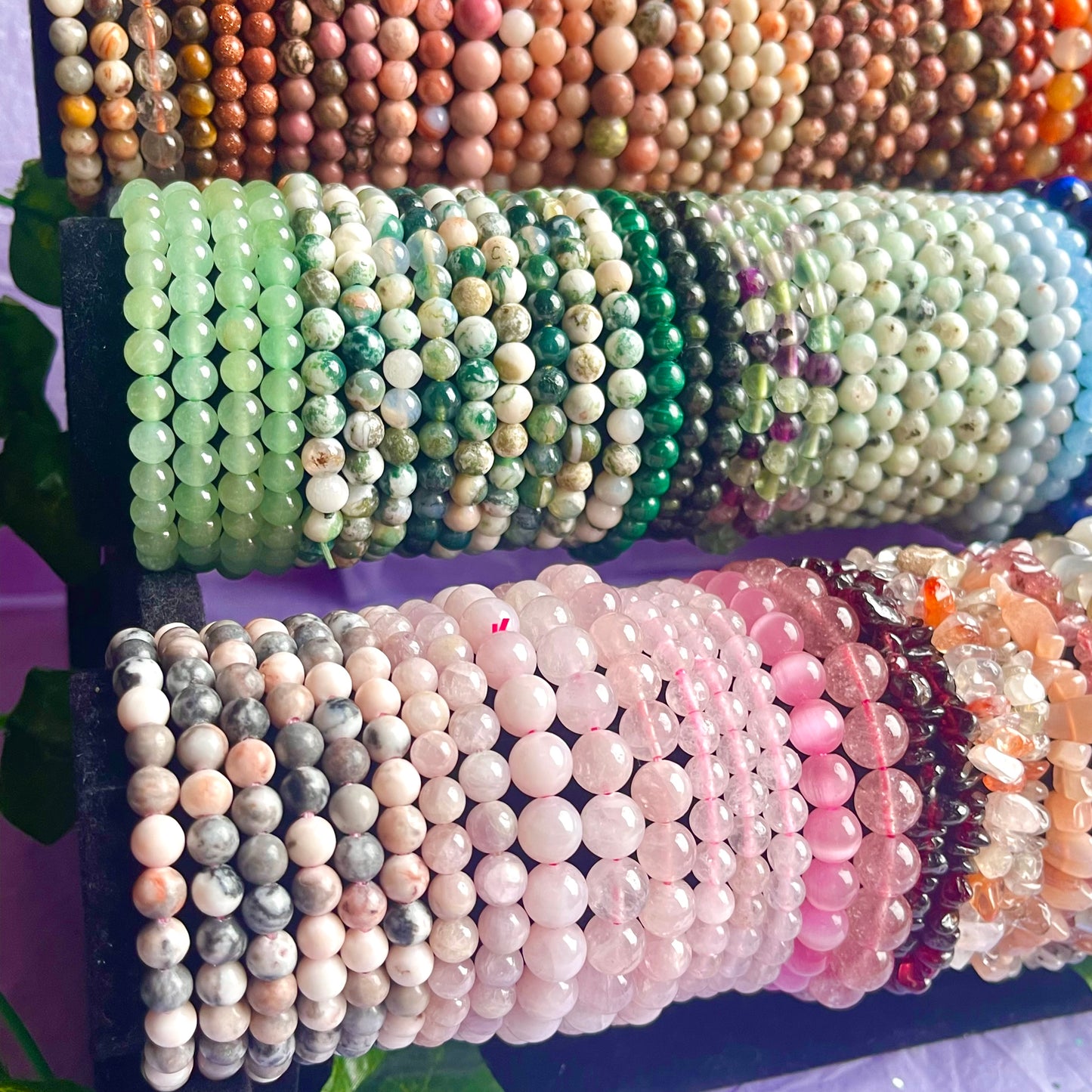 crystal bracelets (beaded & chip)