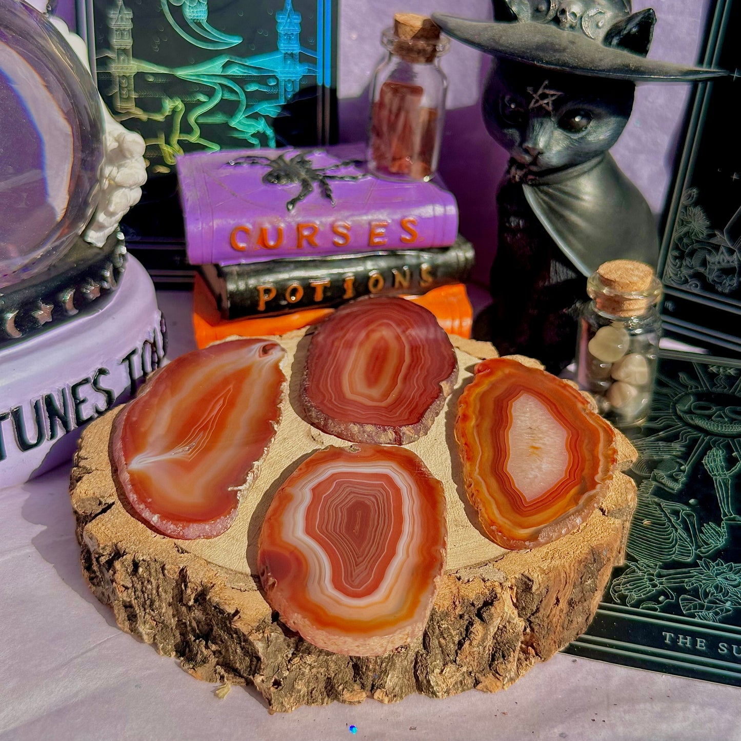 red agate slice ~ intuitively chosen