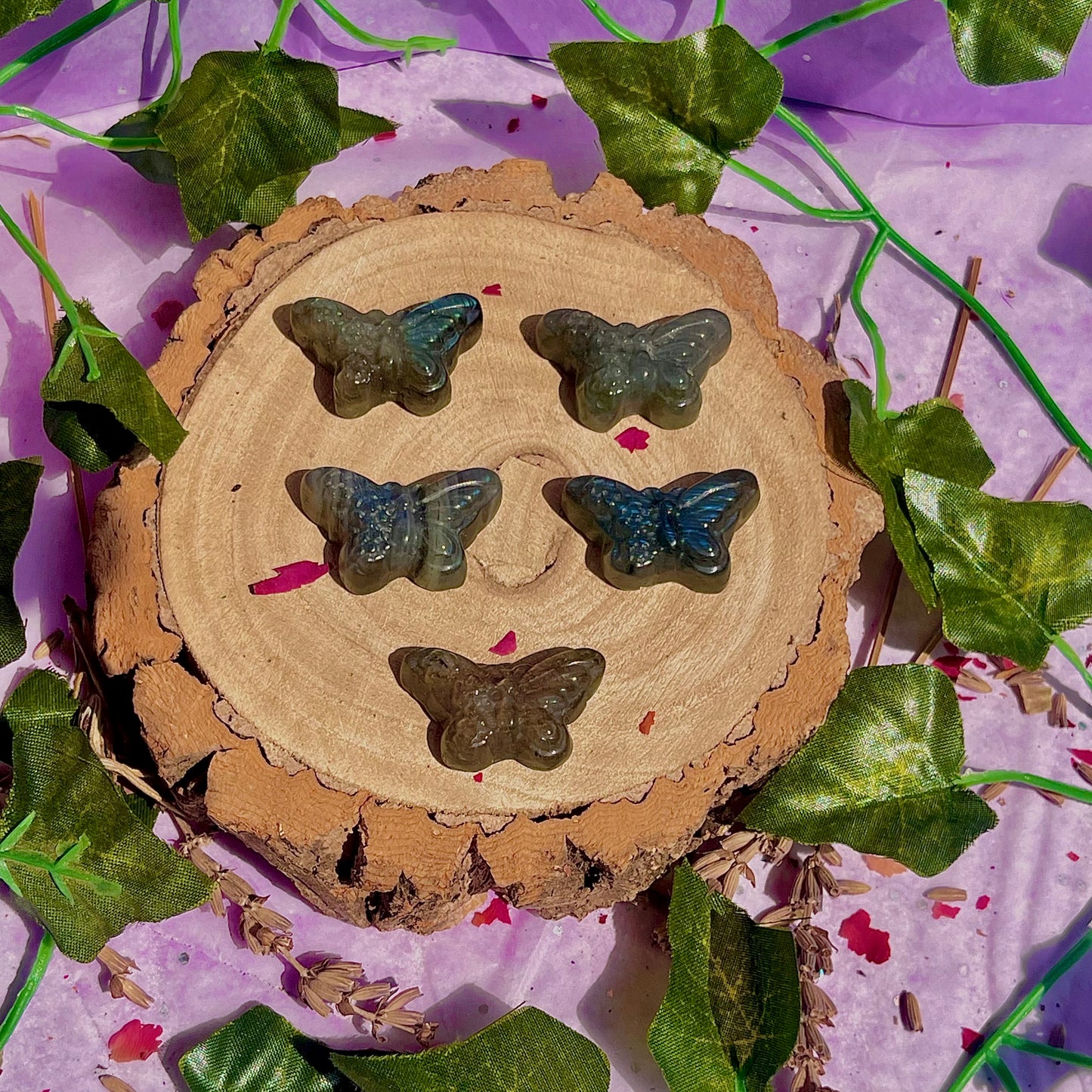labradorite butterfly carvings ~ intuitively chosen