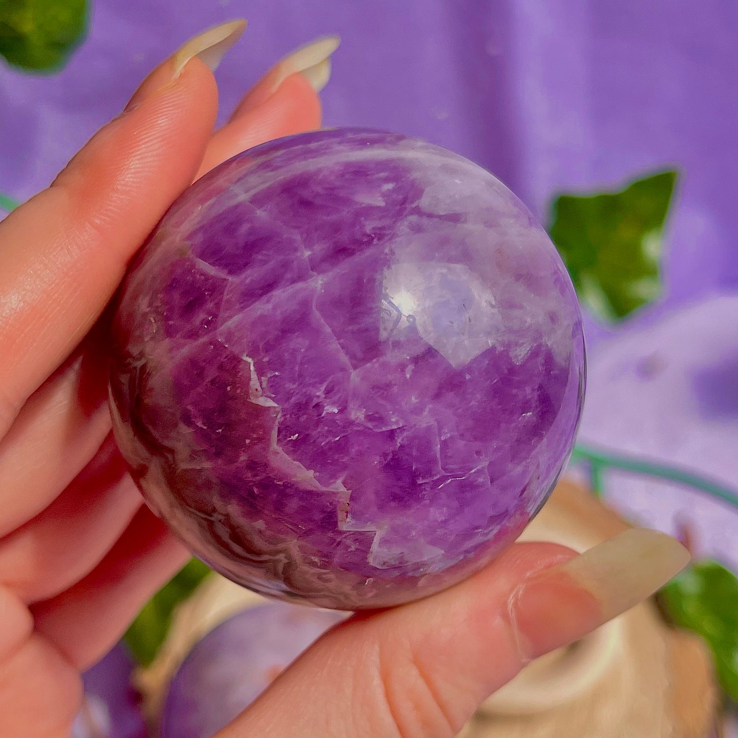 crazy lace agate & amethyst spheres ~ intuitively chosen