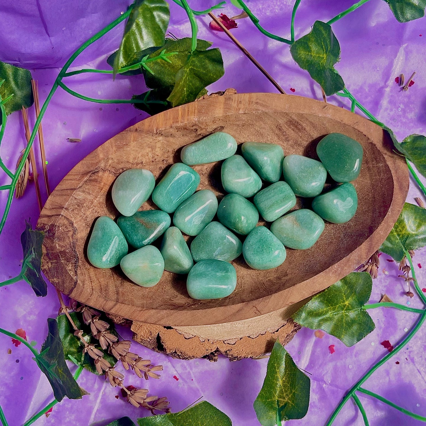green aventurine tumbles