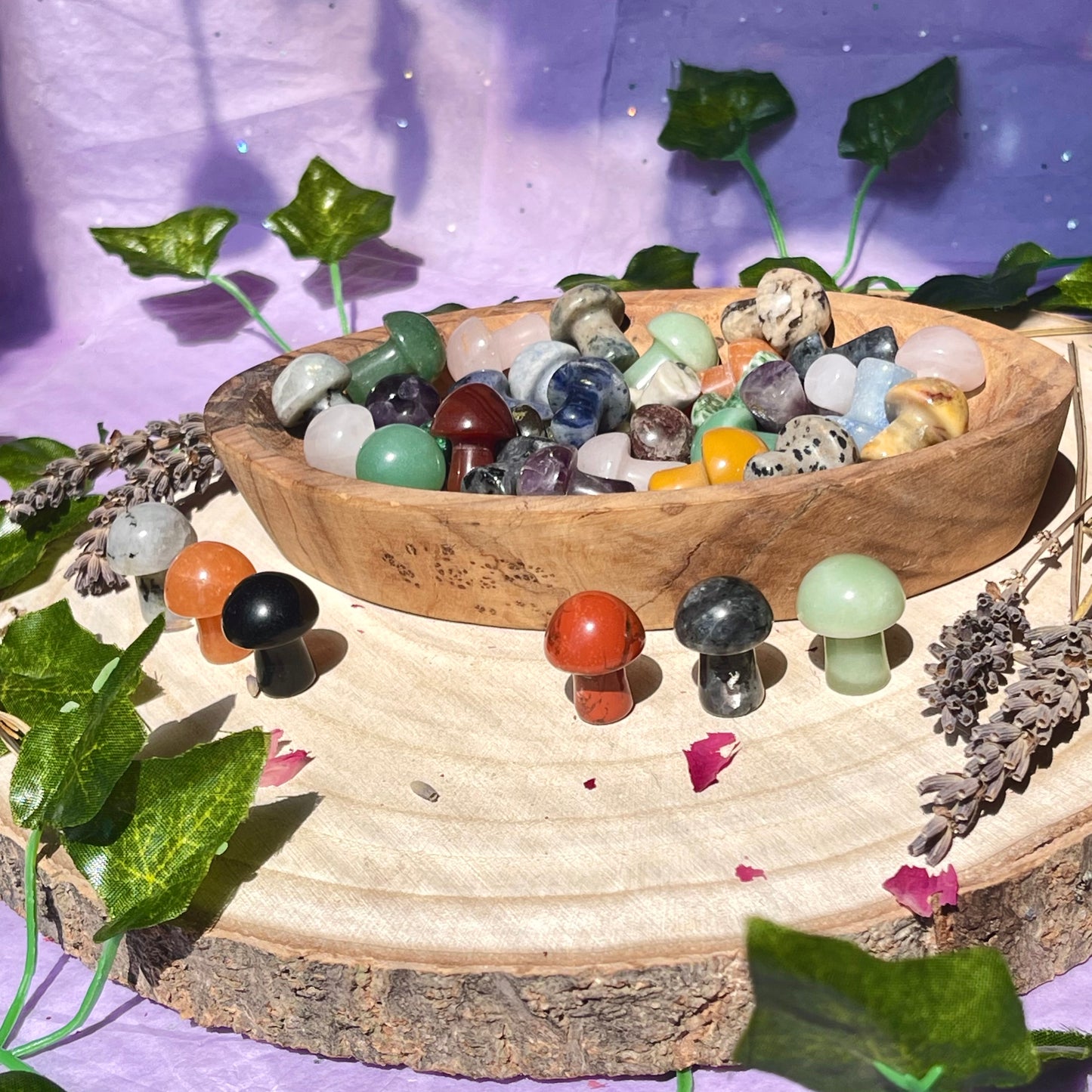 mystery crystal mushroom carving
