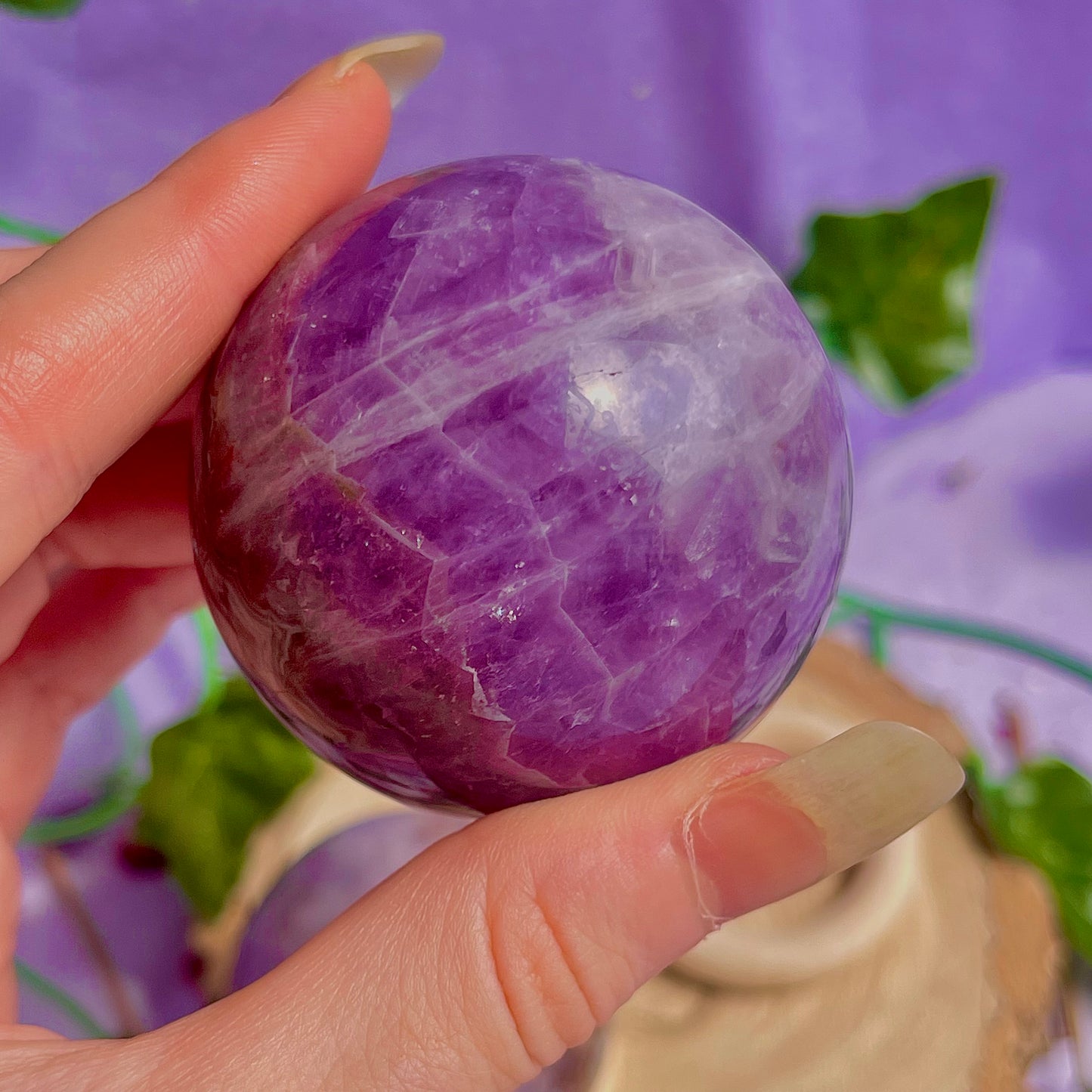 crazy lace agate & amethyst spheres ~ intuitively chosen